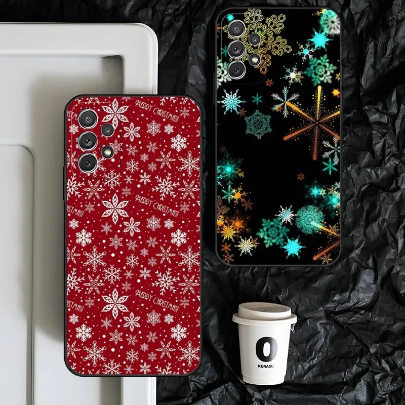 Christmas Snowflake Phone Case For Samsung Galaxy Note 20 Ultra Plus Pro 10 9 8 J 7 Prime M 80s 51 52 30 30S 31 32 40 20 8 6