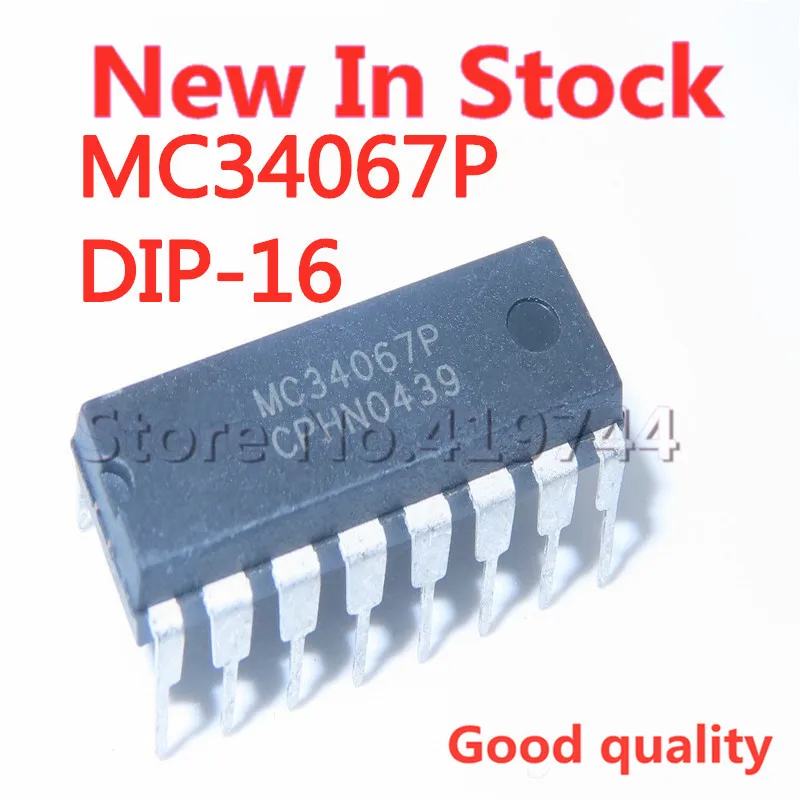 5PCS/LOT MC34067P MC34067 DIP-16 LCD power chip  In Stock NEW original IC