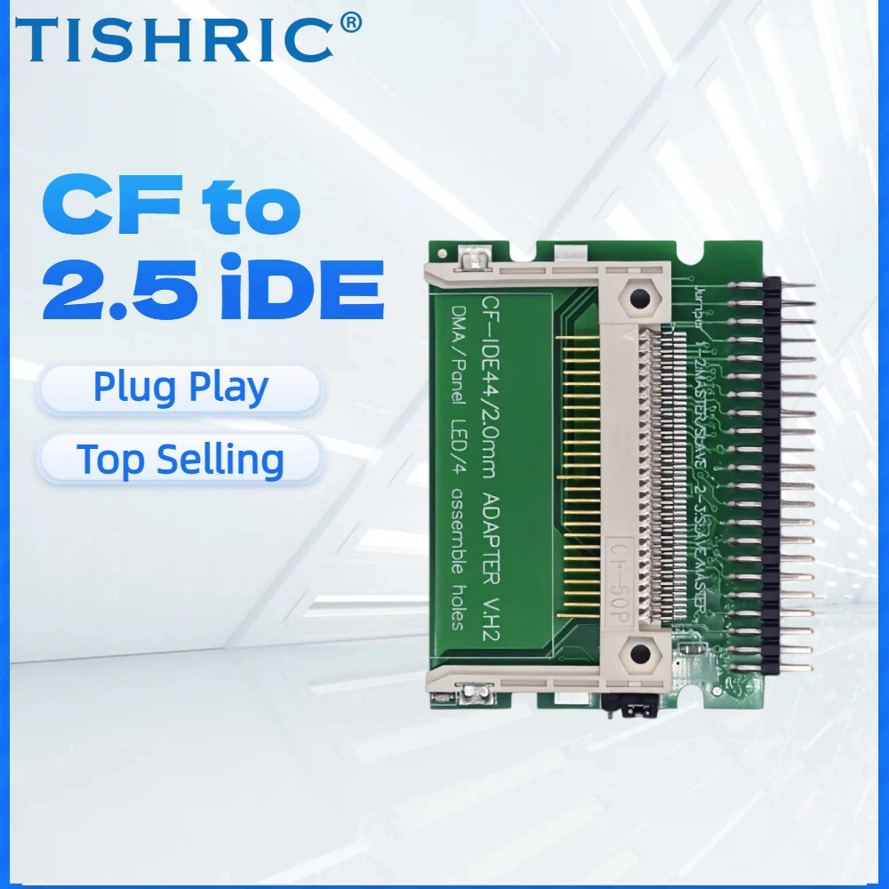 TISHRIC CF To IDE SSD HDD 2.5 1.8 Inch 44/50Pin Compact Flash Card Adapter CF Memory Card To IDE Laptop SSD HDD Converter Board