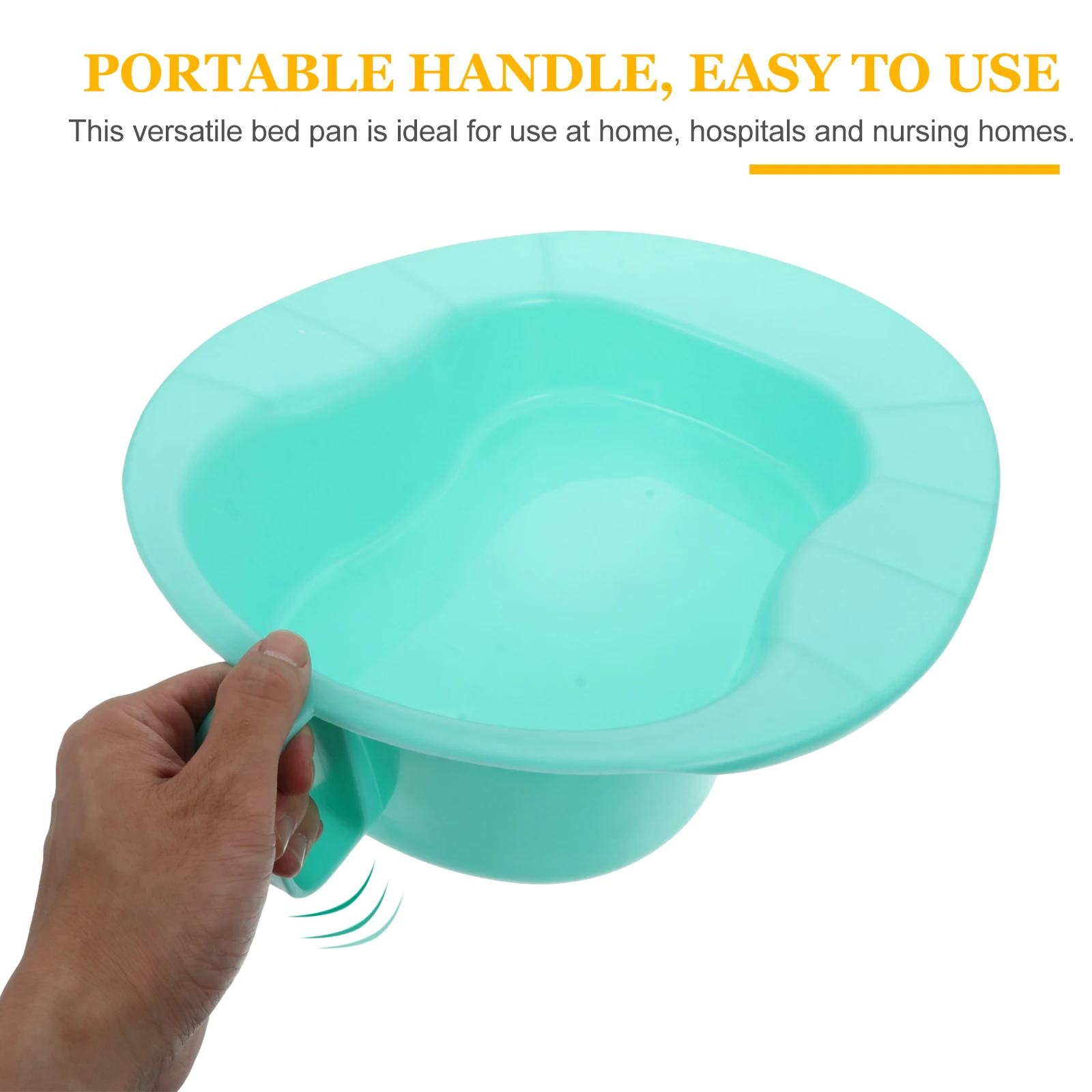 

1pc Bedpan With Lid Portable Plastic Bed Pan For Elderly Patient Care Durable Healthcare Urinal For Men Women Incontinence Aid