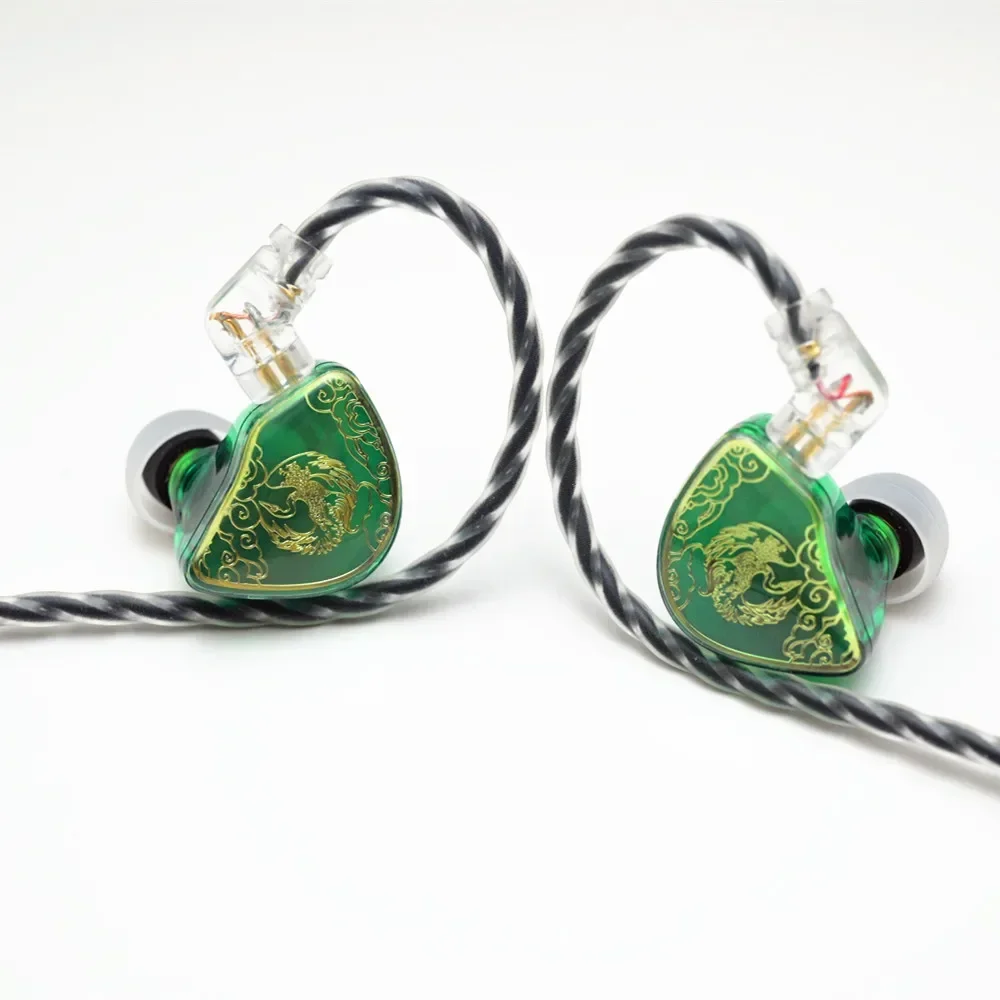 TANGZU WANER SG GREEN HIFI In-ear Wired Earphones IEMs Music Monitor Headphones with Detachable 0.78mm 2pin Cable MIC