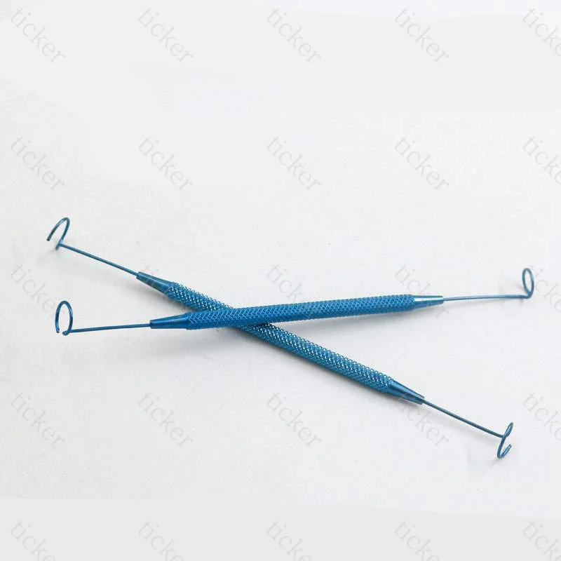 

Titanium alloy /stainless steel double ended pigtail ophthalmic probe eye surgical instruments