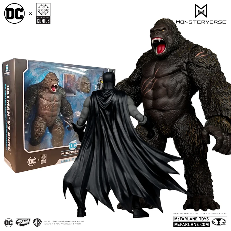 McFarlane Toys Batman vs Kong from the DC Comics & Legendary Comics epic collaboration Justice League vs Godzilla vs Kong Model