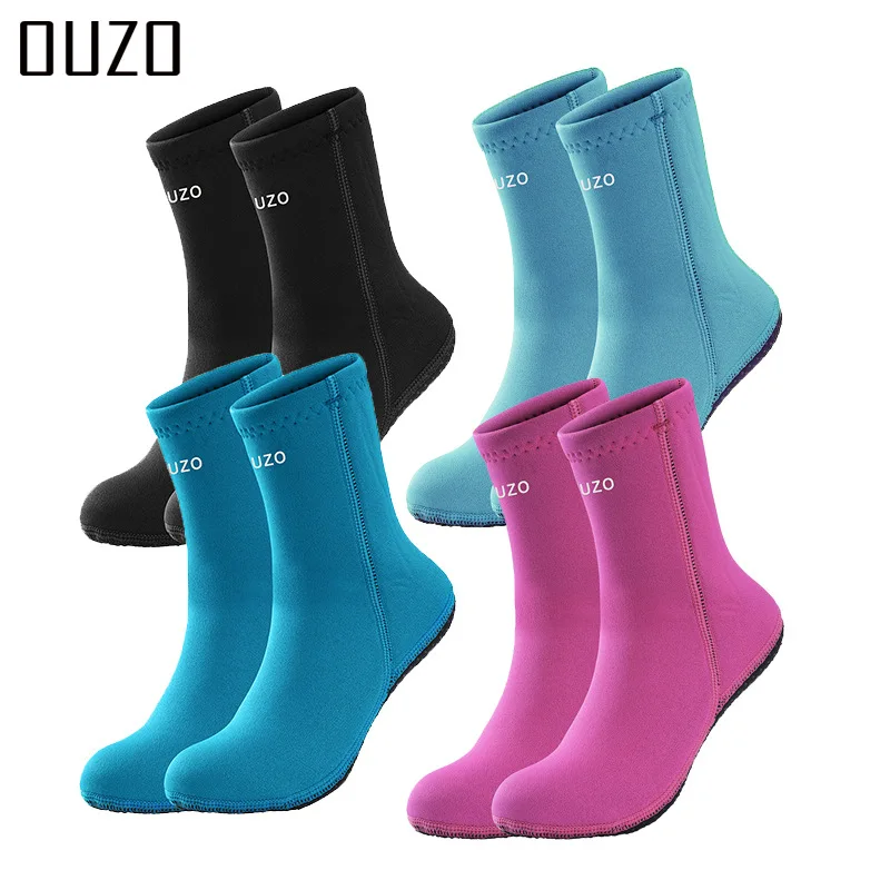 

OUZO-Non-Slip Diving Socks for Adults, Wear Resistant, Beach, Thick, Warm, Winter, Swimming, Surf Wading, Snorkeling, 3mm