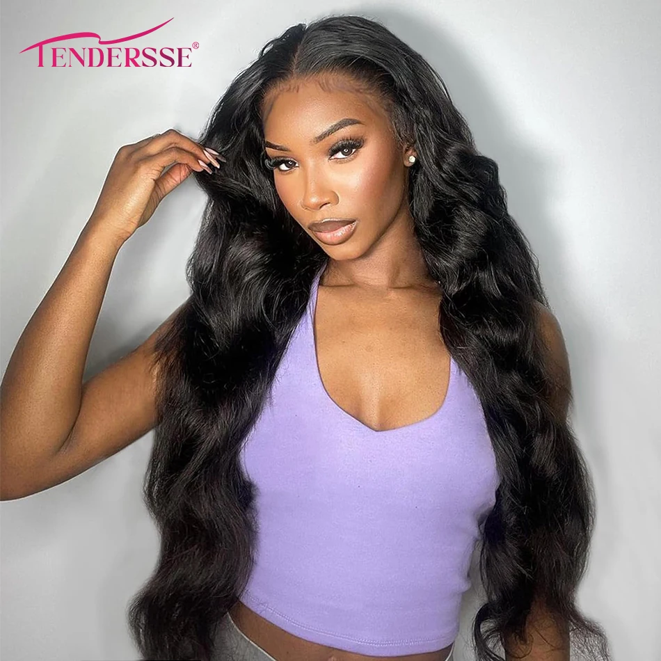 

Tendersse Lace Front Wigs Brazilian Remy Human Hair Body Wave 13x4 HD Lace Front Wigs Human Hair Pre plucked 200% Density Wigs