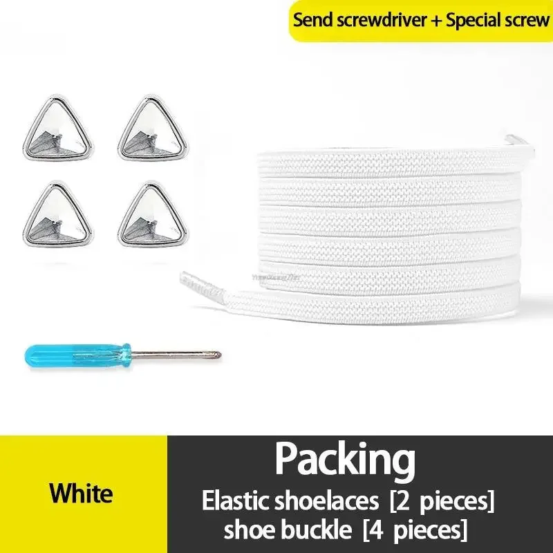 Strass-Schnallen-Schnürsenkel, Schnürsenkel ohne Binden, elastische Schnürsenkel, Sneaker, Kinder, Erwachsene, flache Gummibänder für Schnürsenkel – Detail 10
