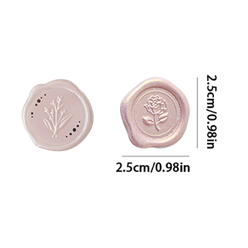 18pcs/bag Vintage Sticker Wax Stamp Seal Sticker Candy Color Sticker For Student DIY Decorative Scrapbook Wedding Envelope