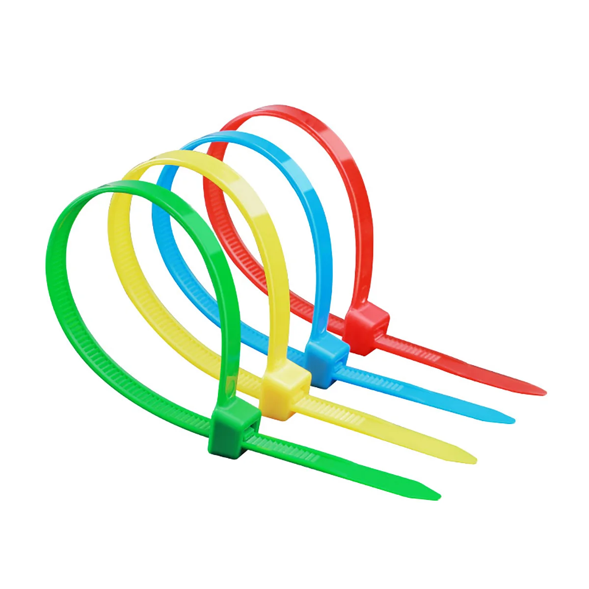 Pack of 100pcs 8x300mm Width 7.6mm Self-Locking Nylon Cable Zip Tie Cord Wire Zip Ties Straps Black Red Yellow Blue Green White