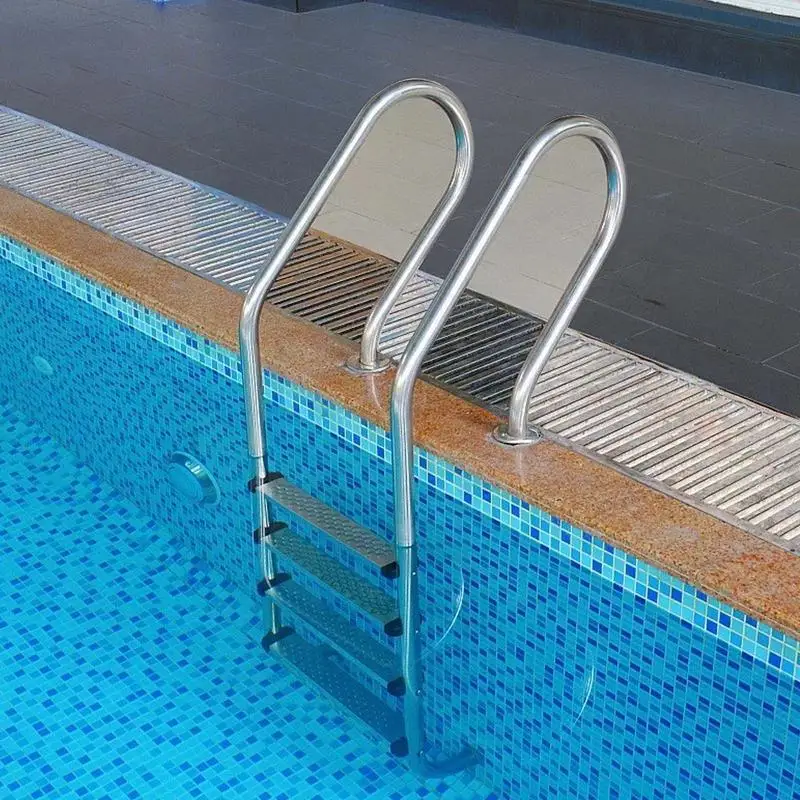 Inground Pool Ladder Replacement Steps Stainless Steel Swimming Pool Ladder Rung Non-Slip Rung Parts For Outdoor Use Pedal