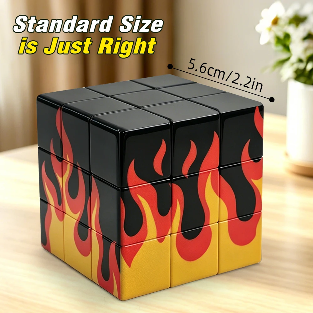 Quick twist magic cube 3x3x3 Cube flame UV Coating Fun Stress Relief Puzzle Professional Smooth Speed Game Children's Toys Gifts