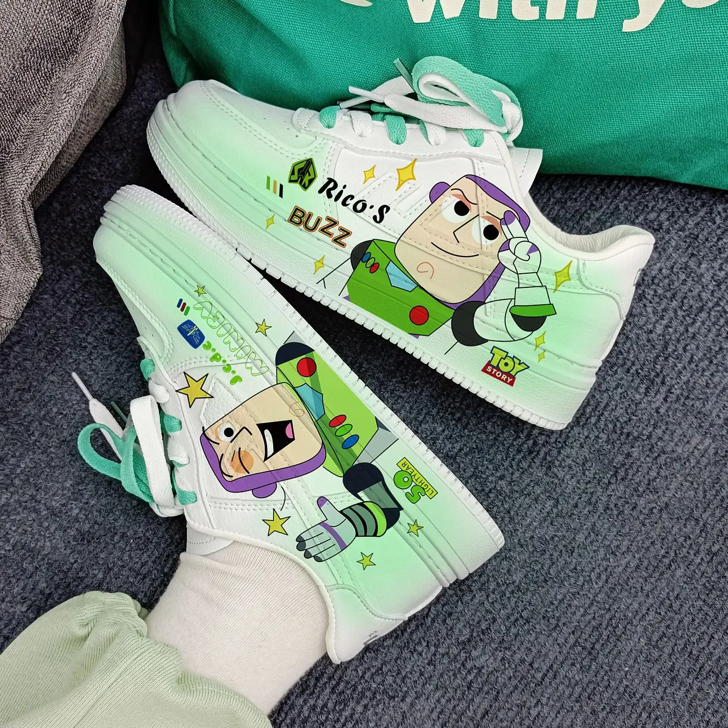 Disney cartoon kids Toy Story Casual Shoes Student Rain Boots gift Fashion Shoes Non-Slip Short shoes