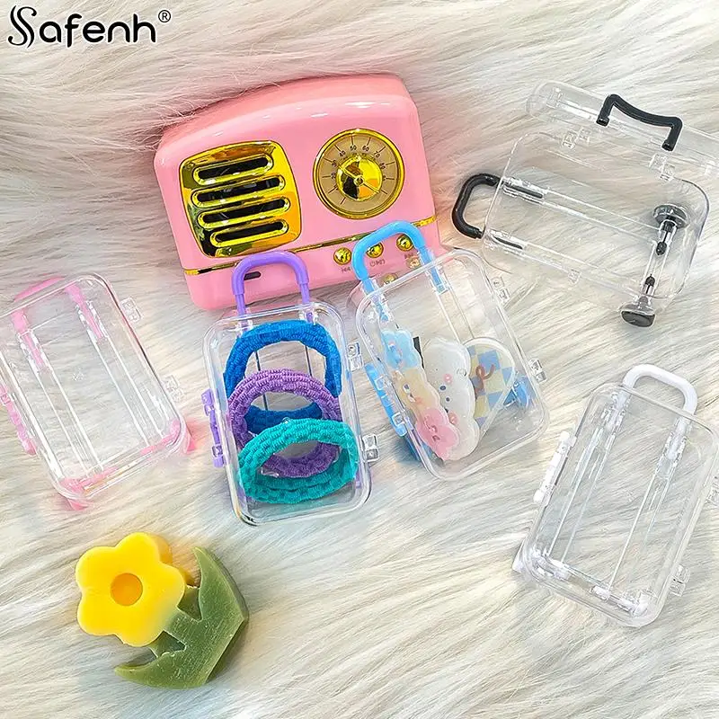 

1 шт. Новый Рождественский мини-чемодан для кукол миниатюрные игрушки багажник украшение для кукольного домика коробка для конфет и монет Ювелирная коробка Сумочка куклы