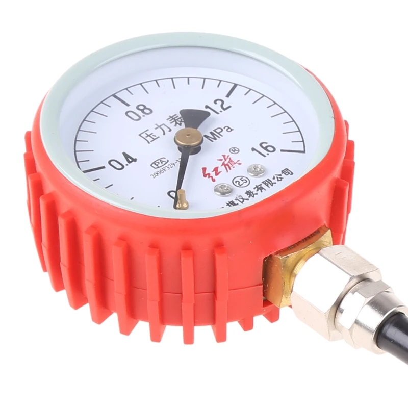 Motorcycle Car Fuel Pressure Gauge Car Gasoline Pressure Gauge Meter Tester Tool with 7.89 & 9.49mm Connector Durable