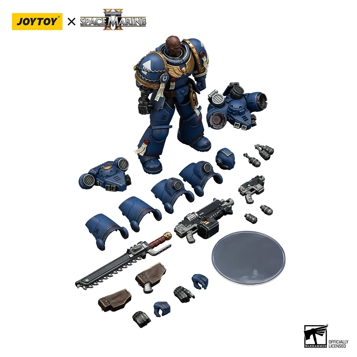 Em estoque joyto toy warhammer40k 1/18 espaço fuzileiros navais figura de ação ultramarines tenente zumbido colecionadores edição figuras brinquedos