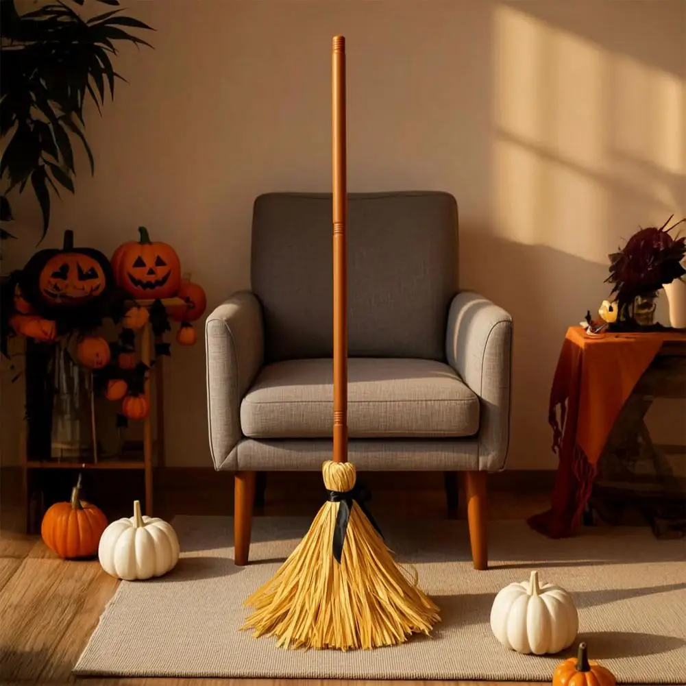 Sound Activated Broom Indoor Halloween Party Decorations Halloween Sound Broomstick with Moving Witch Prop Spooky for Party