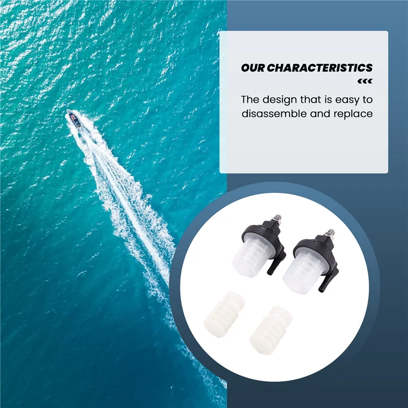 الدقة 2 مجموعات فلتر الوقود لمحرك القارب الخارجي فاصل المياه 9.9Hp 15Hp 20Hp 25Hp 30Hp 40Hp 61N-24560-00 #5