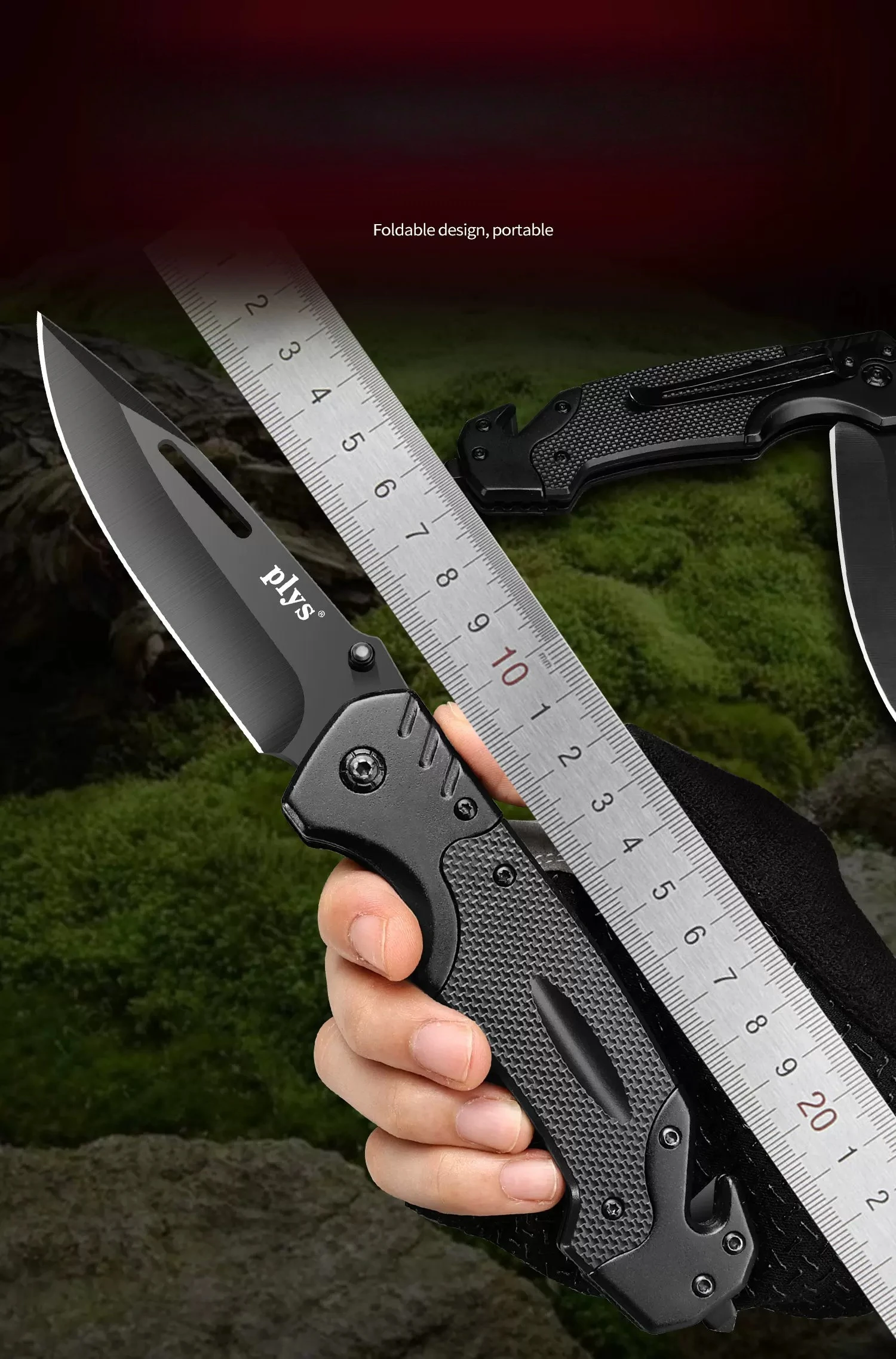 Outdoor Edelstahl Klappmesser Camping Taschenmesser Multifunktionales Haushaltsmesser Obstmesser Hohe Härte Scharfe Klingen – Detail 2