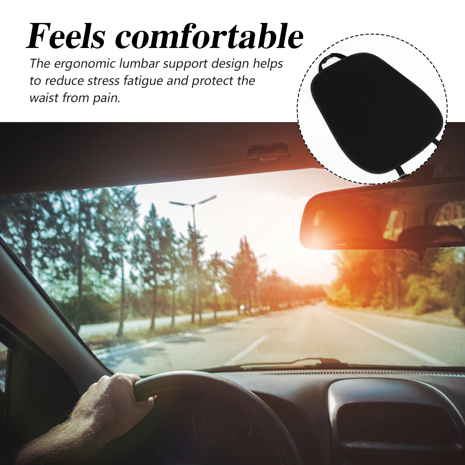 

2pcs Ice Silk Car Seat Cushion Breathable Summer Auto Accessories Lumbar Support Mat Cool Pad Non Slip Driving Comfort