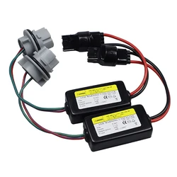 Upgrade 1 Pair W21W LED Decoder T20 7440 Canbus Resistor Cable Load Resistance Anti Flickering Error Canceller 9-16V