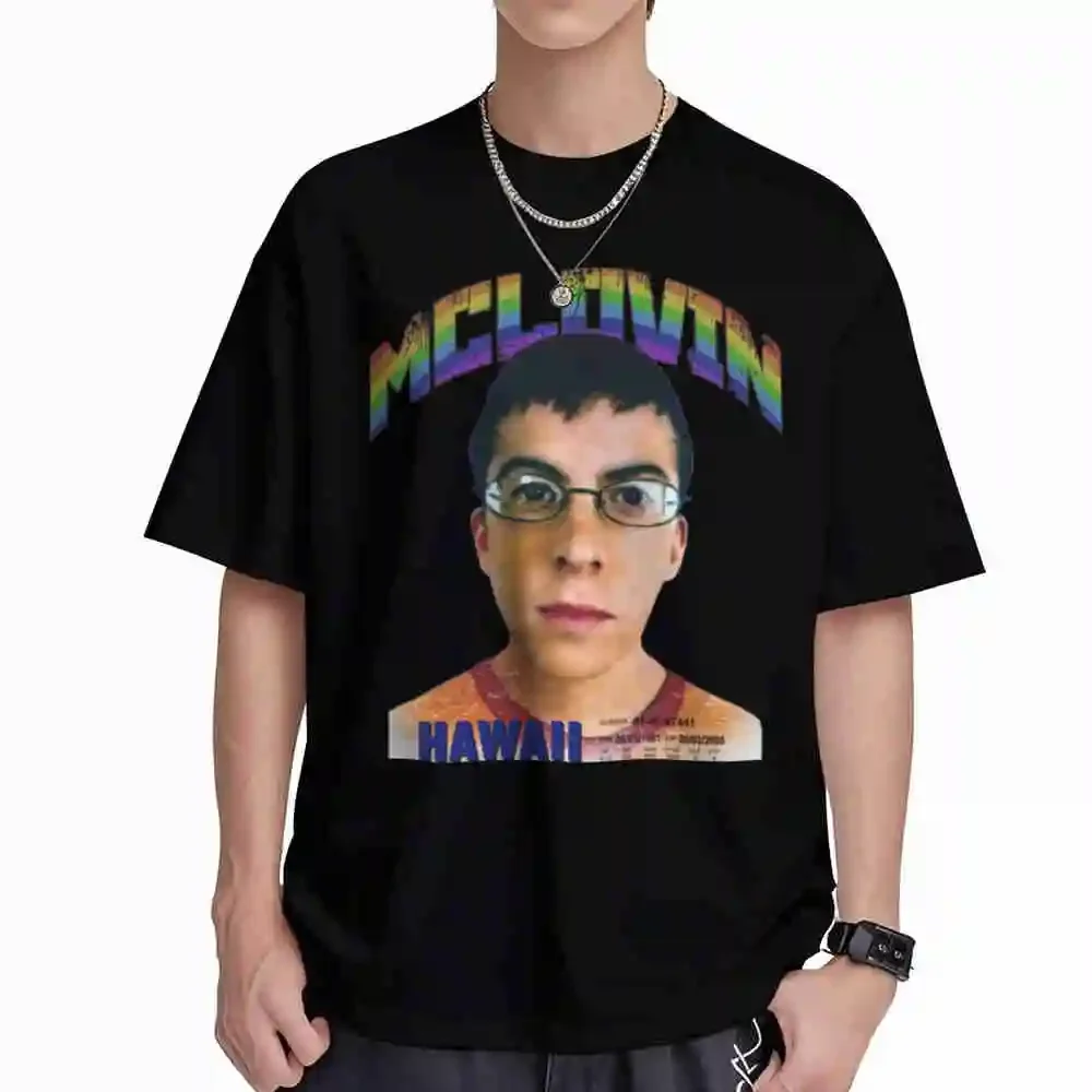 McLovin Mugshot Funny Movie Photo Short Sleeve Tee 100% Cotton T-Shirt