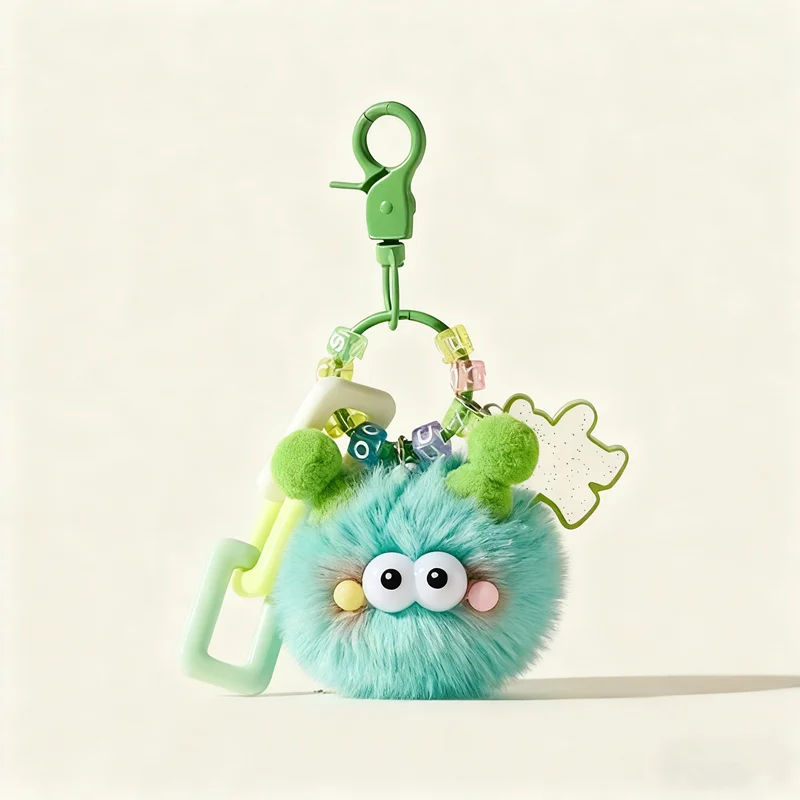 Kreative süße flauschige Briketts Anhänger Auto Schlüsselanhänger Schultasche Tasche Cartoon Puppe Schmuck Plüschpuppe