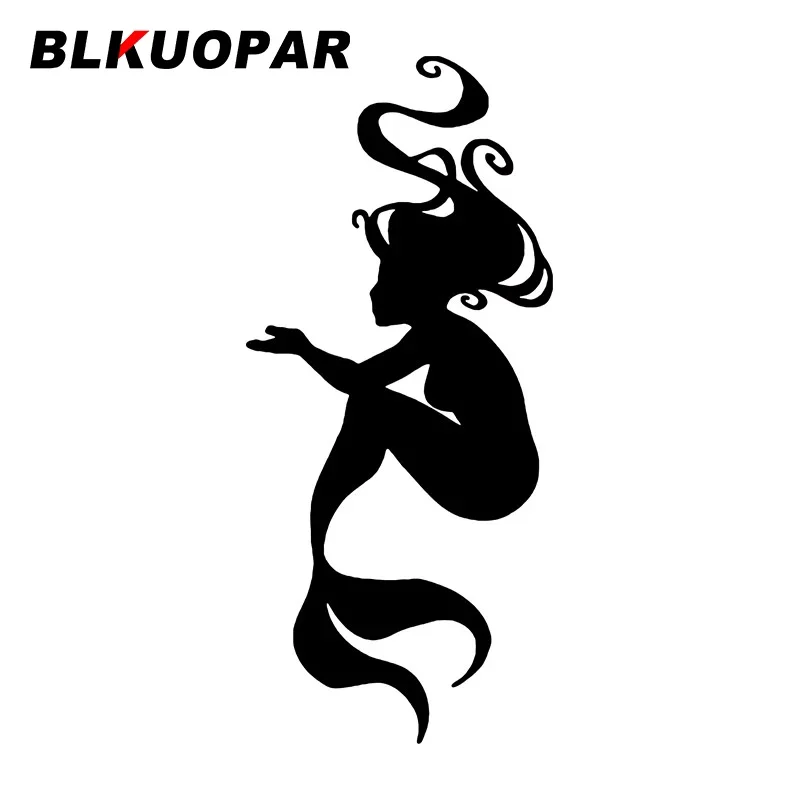 BLKUOPAR Lonely Homesick Mermaid Funny Car Stickers Beautiful Trunk Rearview Mirror Windshield Sunscreen Decal RV Car Accessory