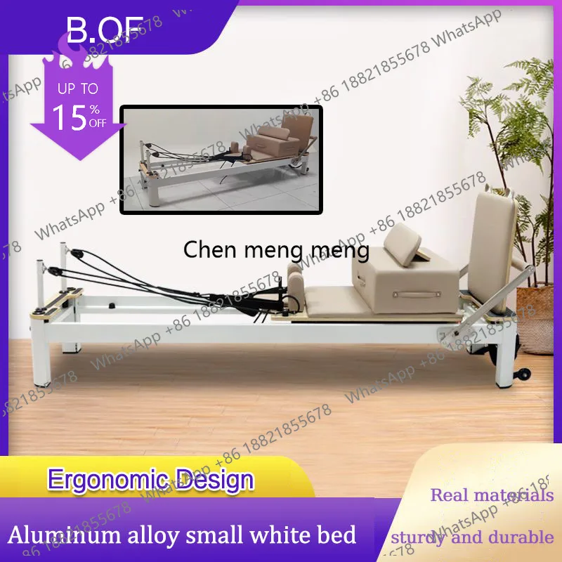A49 Women's  Reformers Machine Foldable Home Gym Fitness Equipment Aluminum Alloy  Bed for Yoga Studio Exercise