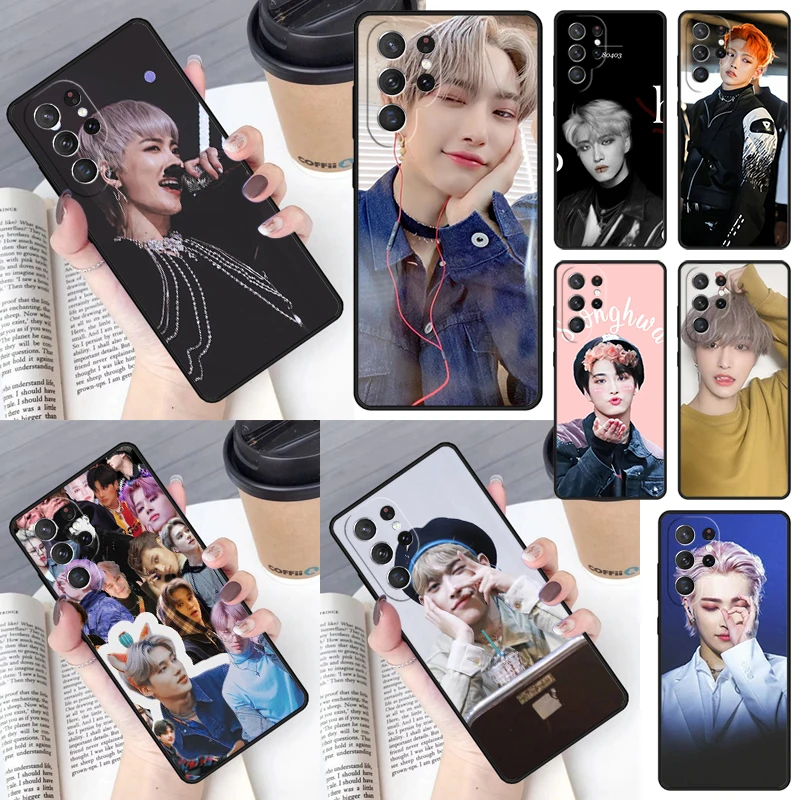 Ateez HongJoong SeongHWA Cover For Samsung Galaxy S23 Ultra S22 S20 S21 FE S8 S9 S10 Plus Note 10 20 Ultra phone Case