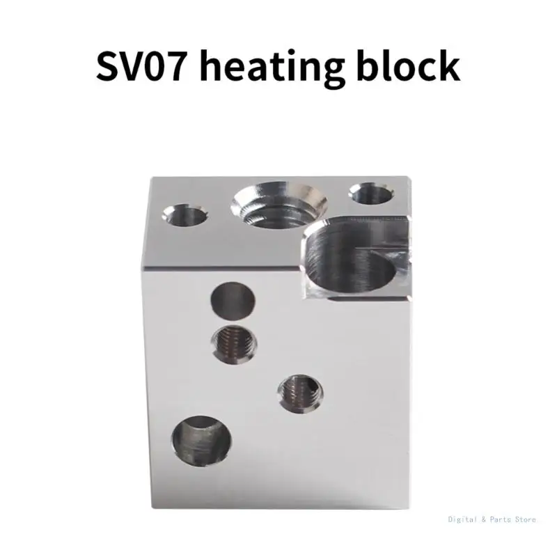 M17F Heavy Duty Metal Hotend Heating Block for SV07 3D Printing Enhances Experience