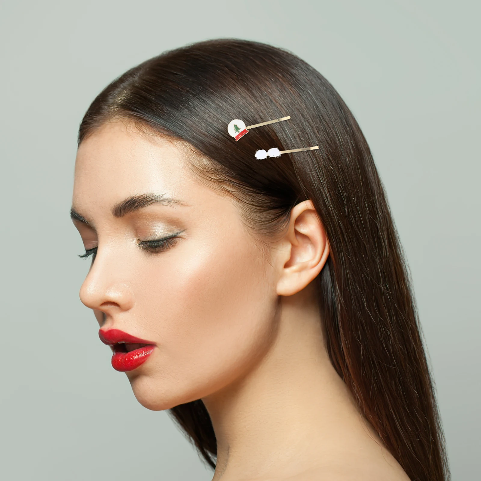 

6Pcs Metal Bobby Pin Decorative Hair Clips Xmas Christmas Hair Accessories for Women Party Wedding Daily Use Bobby Pin