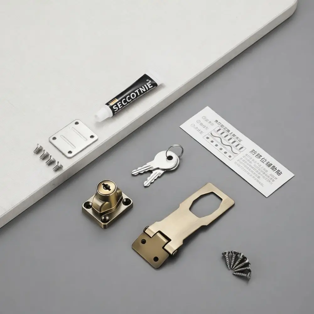 Heavy Duty Door Hasp Lock Stainless Steel Safety Latch With Key For Wooden Gate Cabinet Shed Storage Box Security Hardware