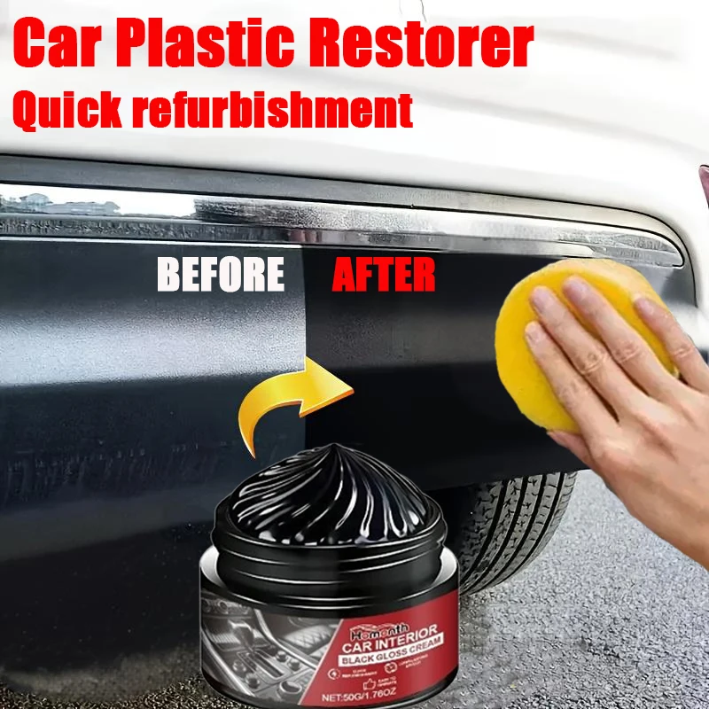 

Восстановитель автомобильного пластика можно использовать для салона автомобиля. Кожа и панели для создания блестящего черного воскового покрытия.