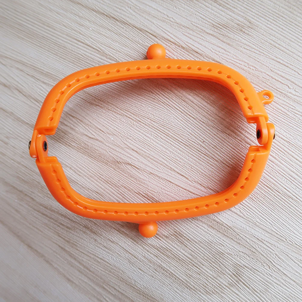 

Candy Color Plastic Purse Frame Semicircular Arc 16.5cm Lightweight Smooth Surface Lock for DIY Handbag Accessories