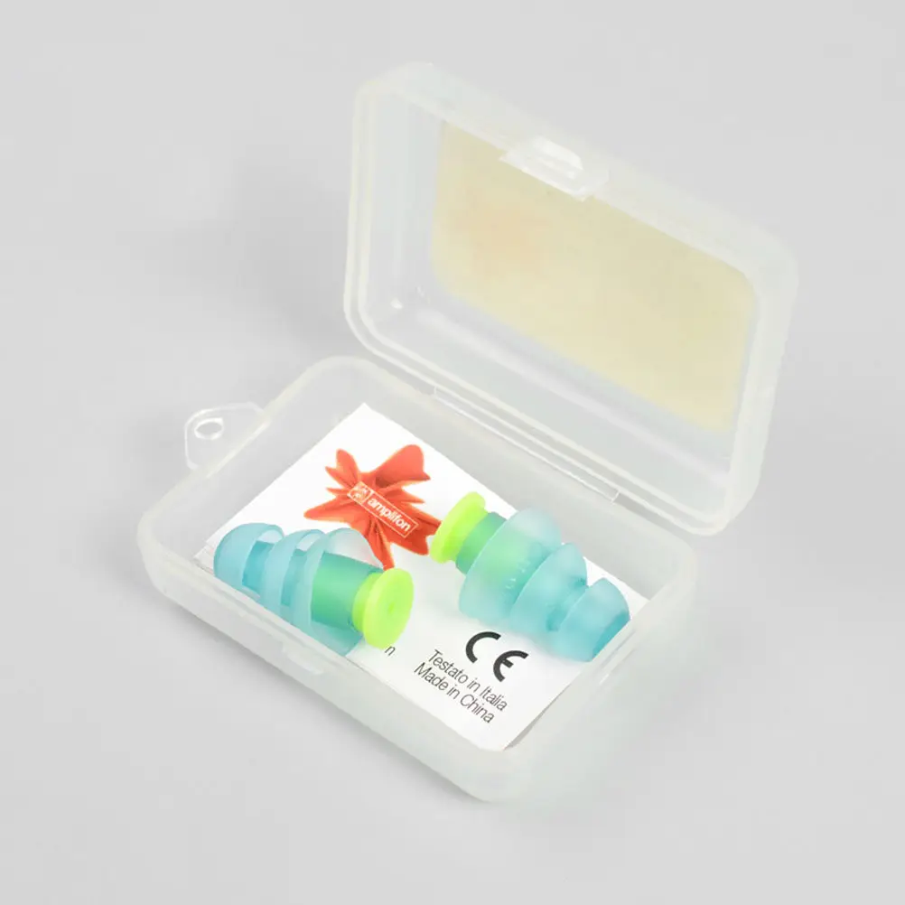 

1 пара беруши для сна с шумоподавлением, многоразовые, силиконовые, для защиты слуха, для работы и фестивалей, синие