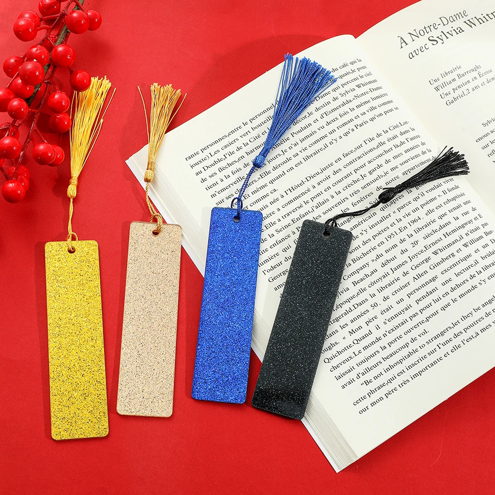 10Pcs/set Creative Bling Bling Acrylic Bookmark with Tassel for Women Reading Supplies Books Accessories Party Decor Gifts