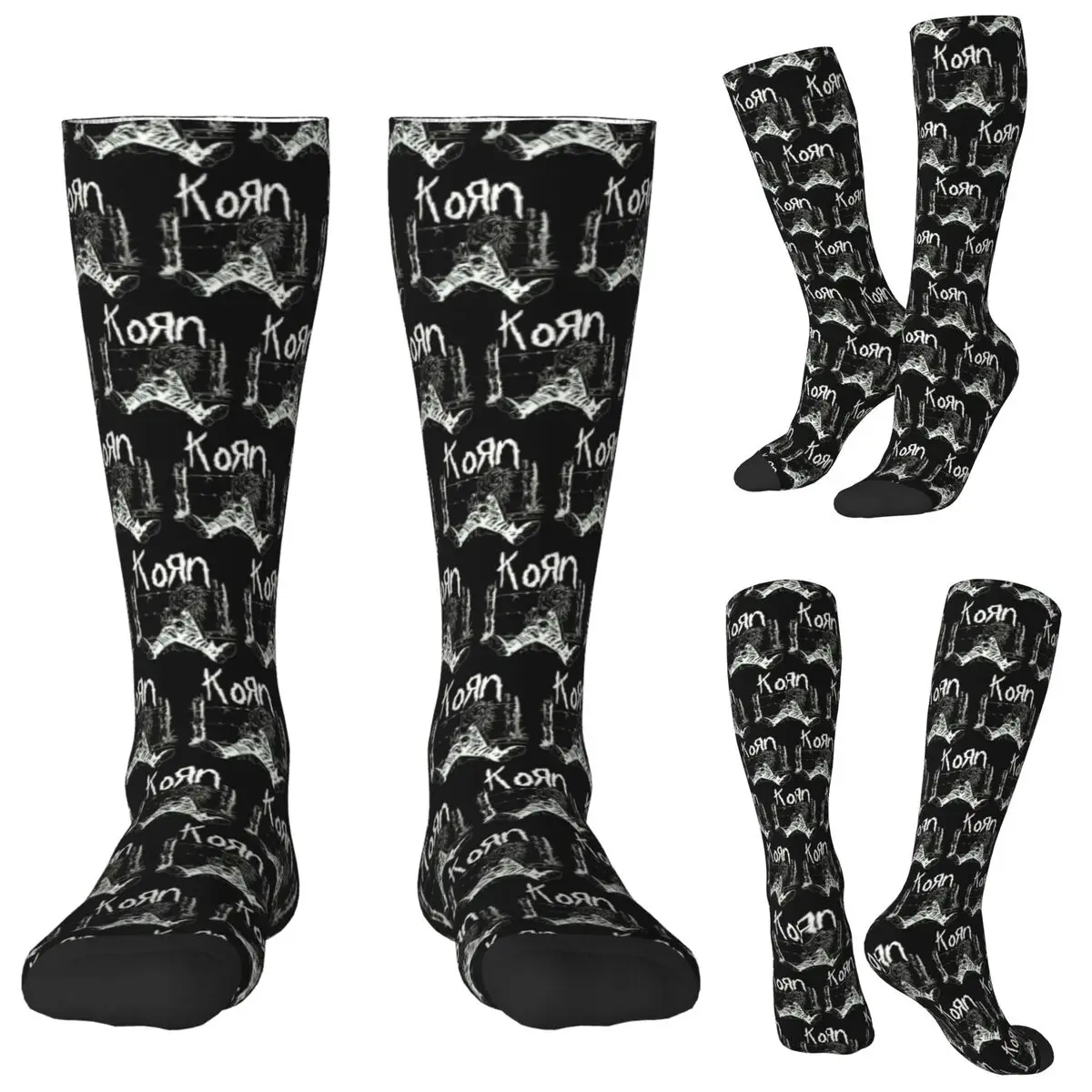

Korn Rock Music Socks Harajuku Stockings All Season Long Socks Accessories for Unisex Gifts