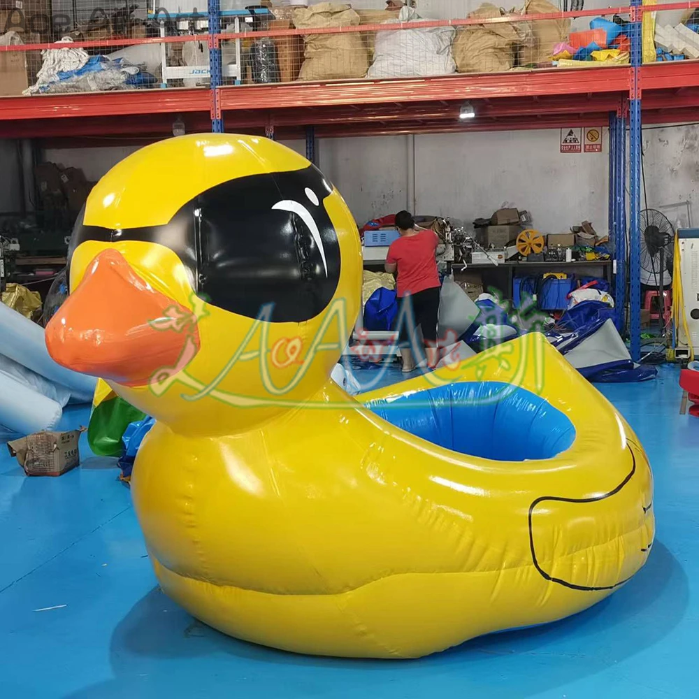 Sommer-Wasserspaß, aufblasbares Entenform-Schlauchwerkzeug, schwimmendes, langlebiges PVC, kleine gelbe Ente, Poolseen, Tageschlauch nach einem Boot