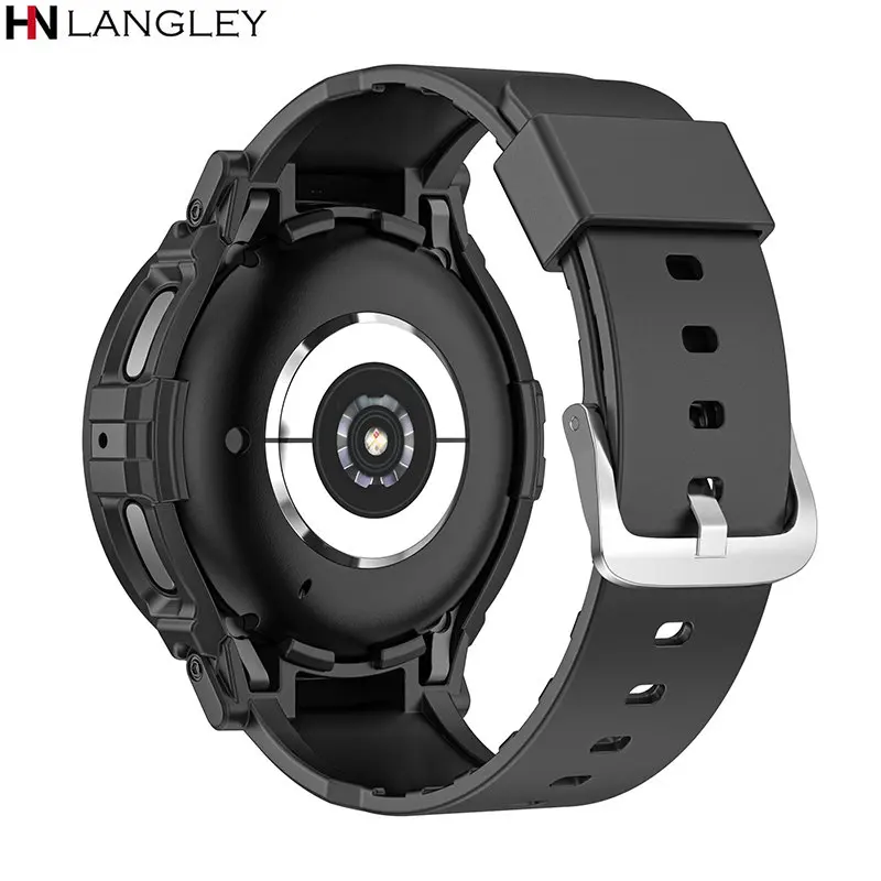 Silicone Strap+Case for Samsung Galaxy Watch 5 Pro 45mm Band Protective Shell Galaxy Watch5/4 40 44mm Sport Bracelet Accessories