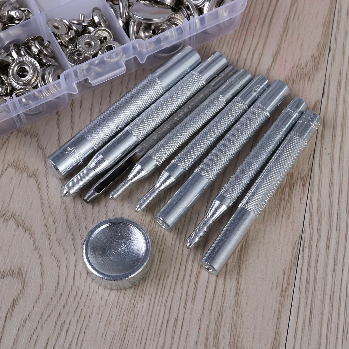 

40Set Snap Fastener Installation Tool Kit Metal Press Studs for Clothes DIY Craft Copper Snap Buttons with Fixing Tools