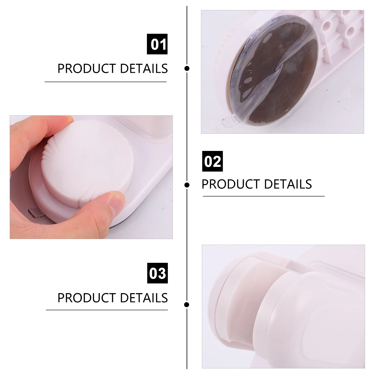 

2 pcs Showerhead Plastic Suction Cup Bracket Rotatable Wall Mount Adjustable Height Shower Head Bracket AntiRust