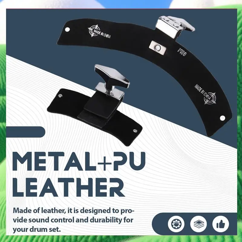 Drum Dampening Pad Practice Leather Musical Parts Professional Drum Damper Mute For Drum Kits Snare Indoor Outdoor Bass-[Cilae]