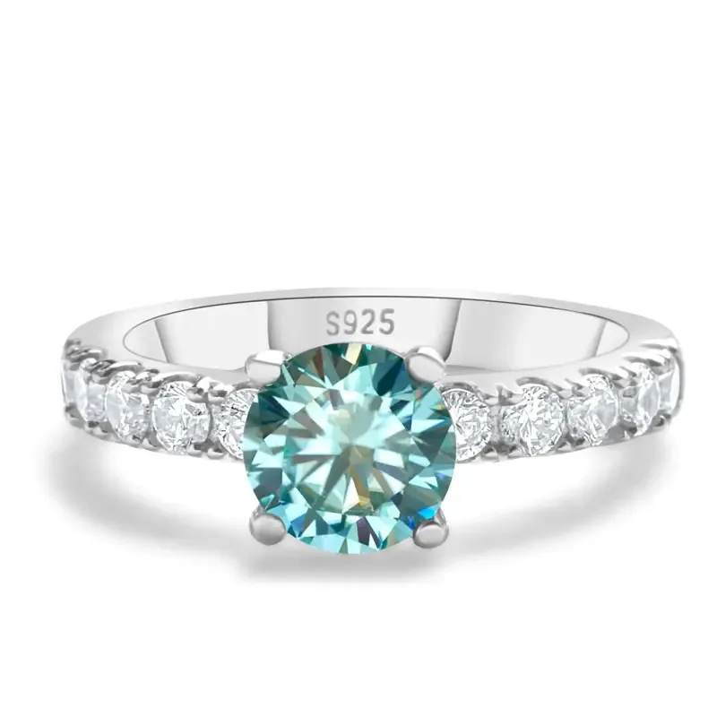 

1.0 carat Simple Design Moissanite Ring with 4 Claw S925 Sterling Silver Women's Engagement Band Fashion fine Jewelry gift