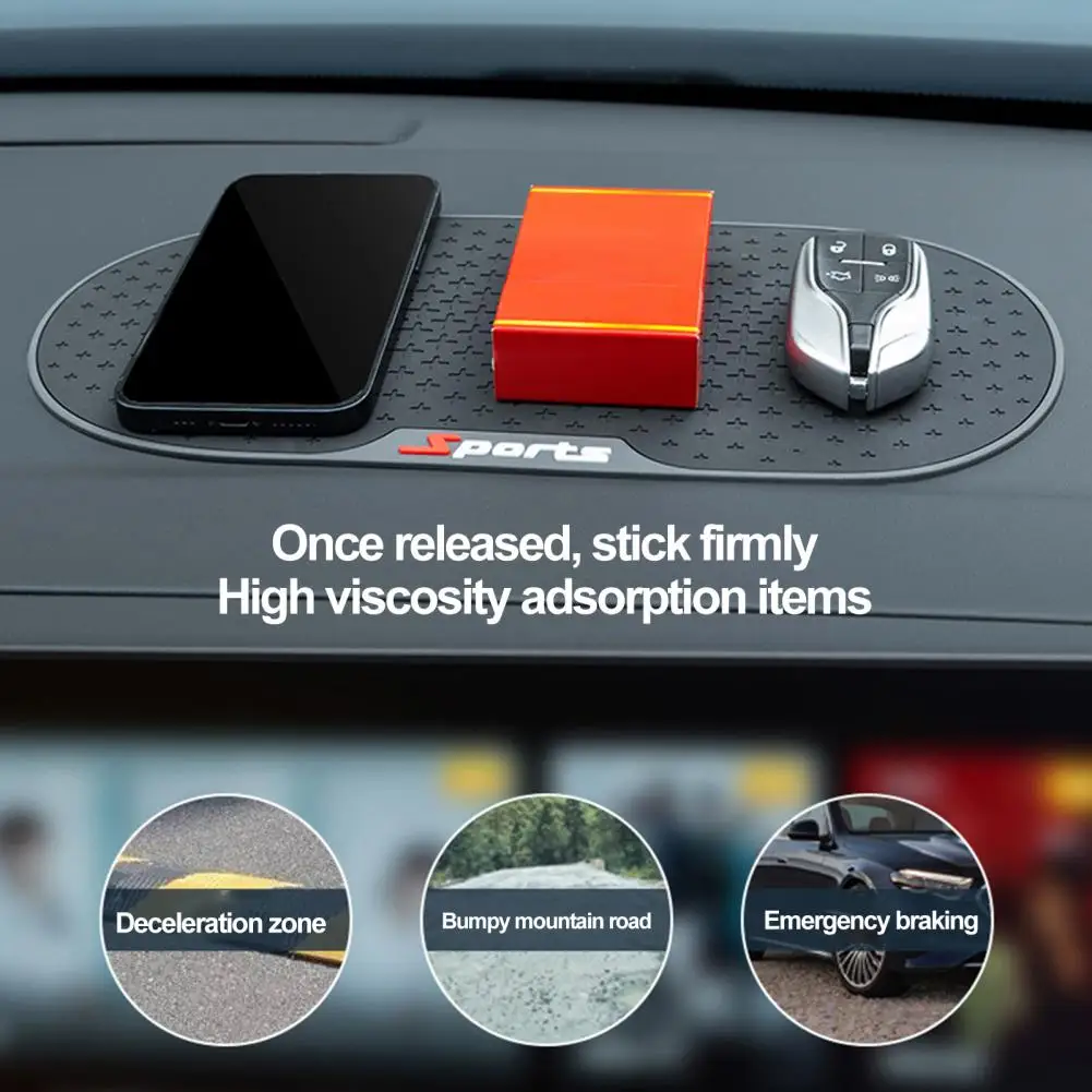 Car Dashboard Non-slip Mat Non-slip Car Dashboard Mat for Sunglasses Coins Heat Resistant Pvc Pad for Suv Truck Auto Universal