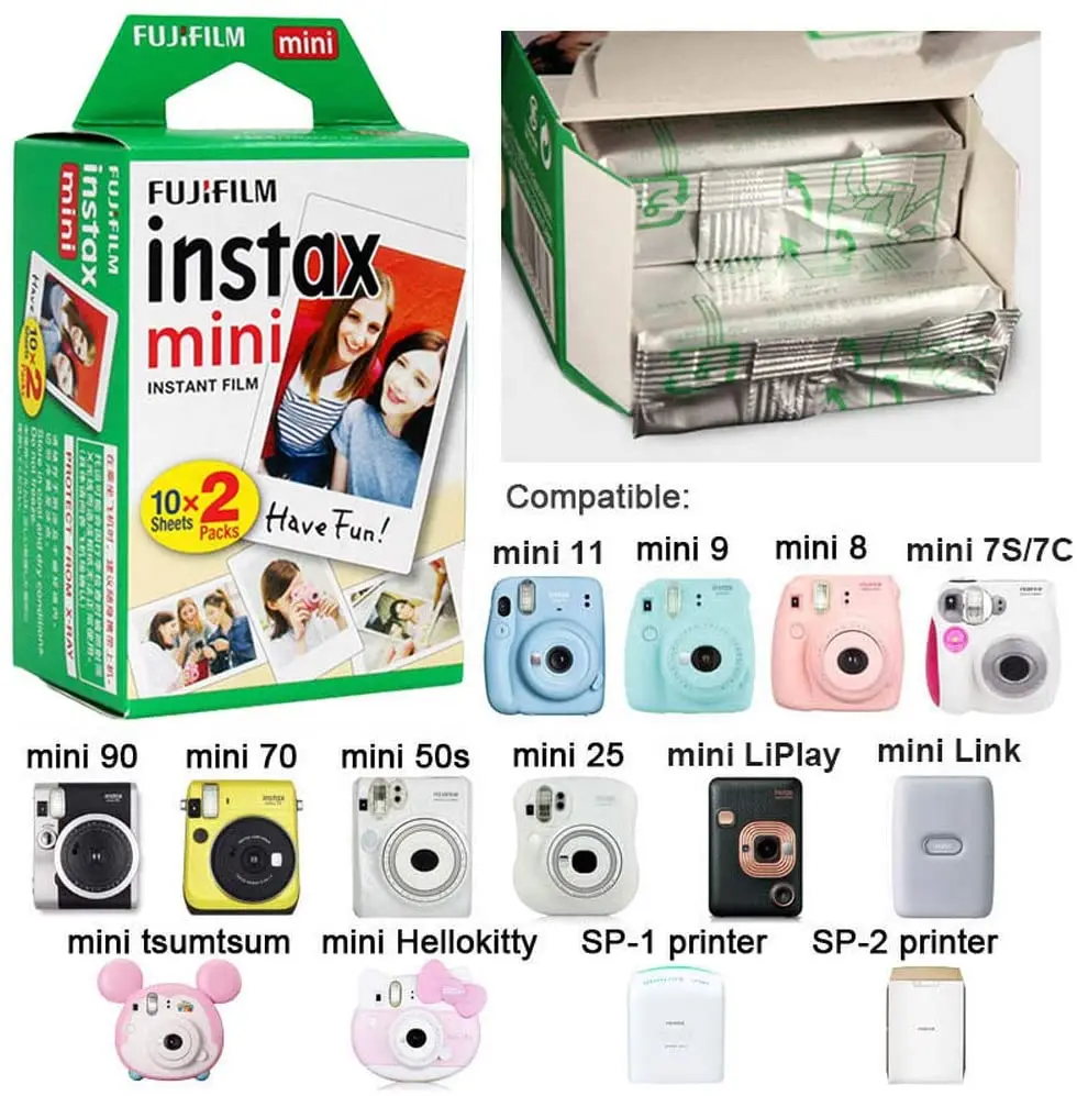 10-100 Sheets Original Fujifilm Instax Mini 12 Film White Edge Photo Papers For Mini Evo 11 9 7s+ 90 25 40 LINK Instant Camera