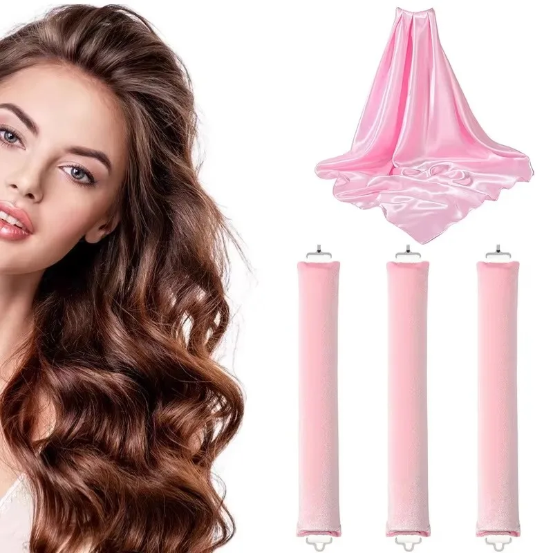 Heatless Hair Curler 27cm Sleep-friendly Heatless Curling Wand 3.5 Diameter Large Wave Curling Wand view 3