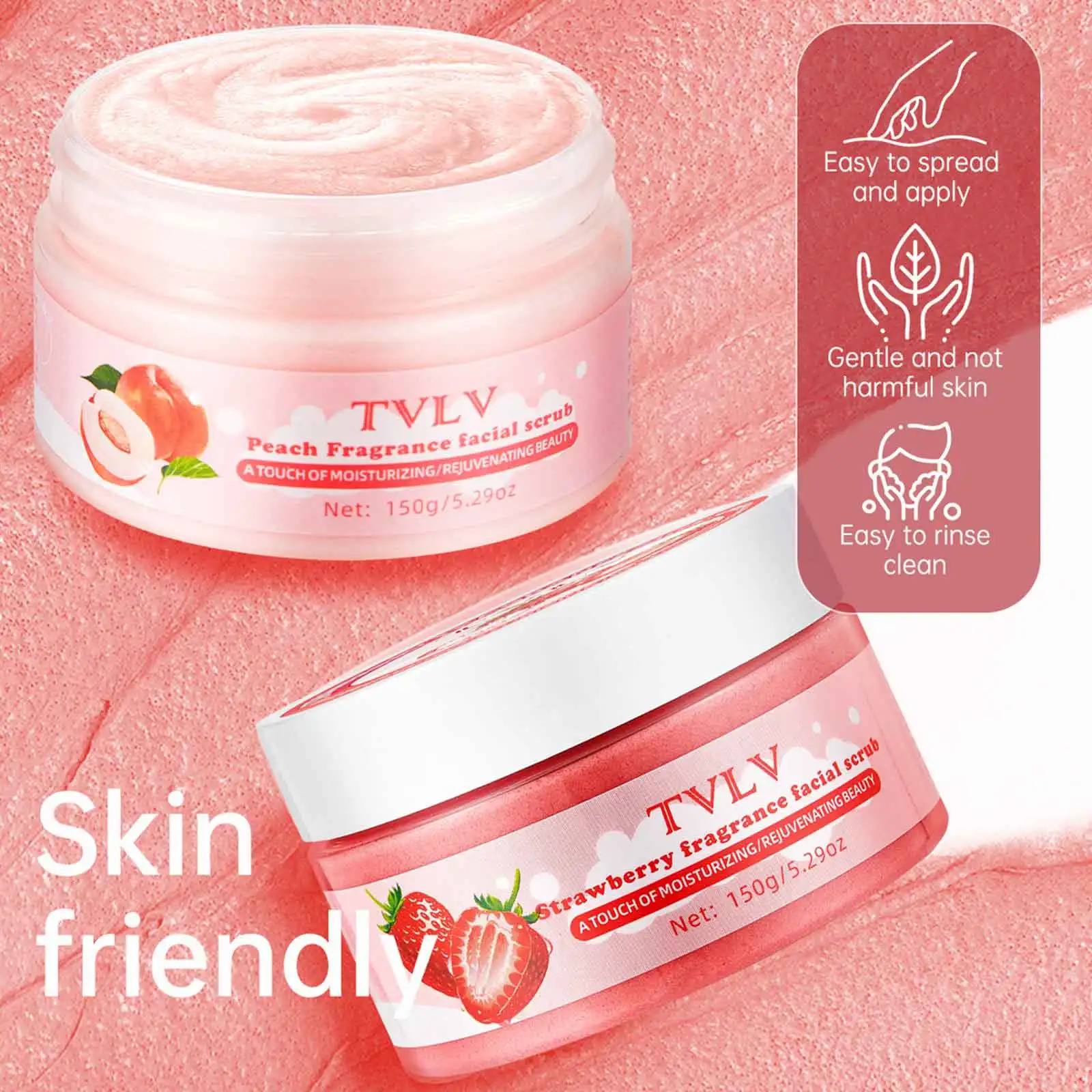 150g Peach Body Scrub Exfoliating Anti-Cellulite Cream Whitening Moisturizing Brighten Scrub Skin-Tightrning Paste Skin Care