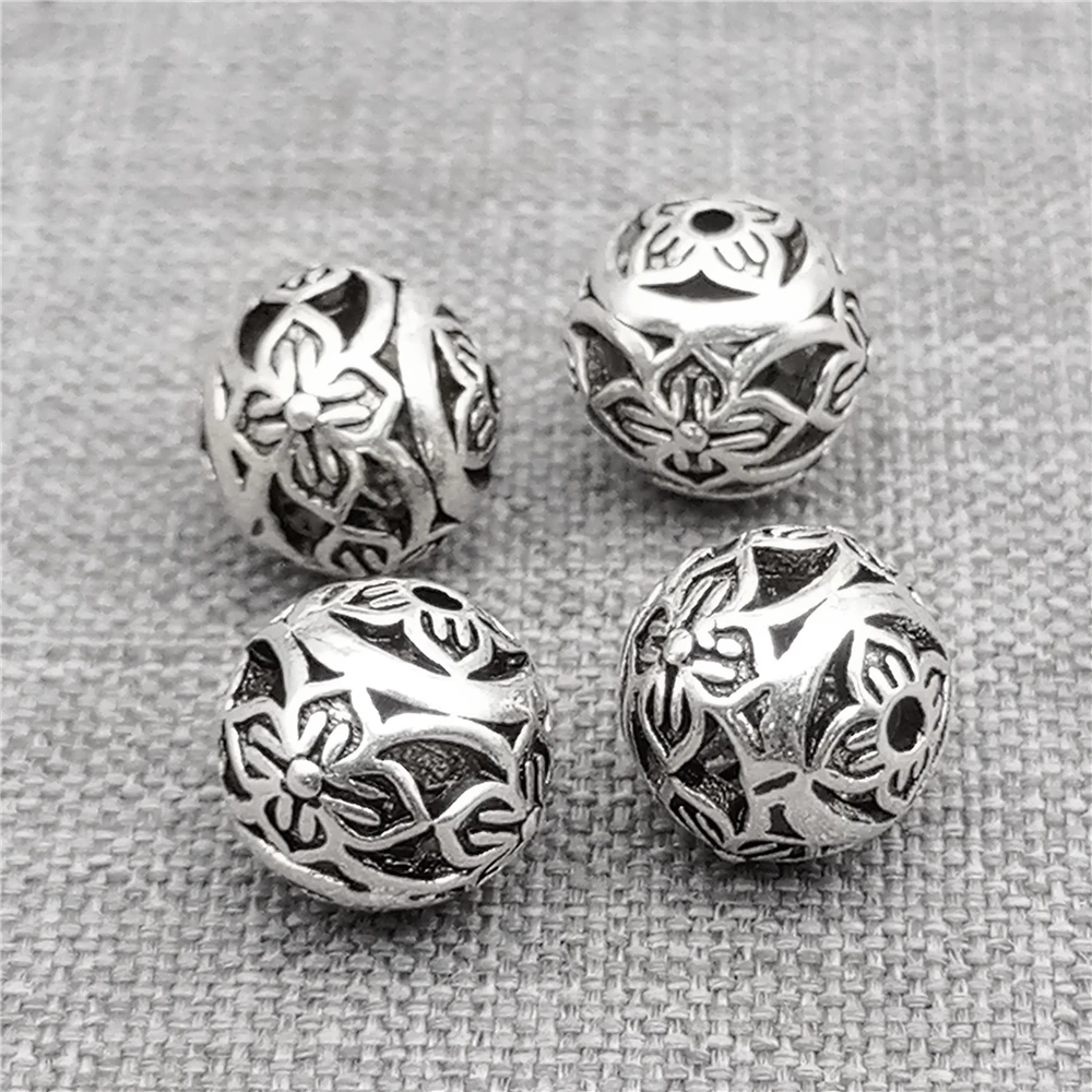 

5 Sterling Silver Clover Beads 8mm 925 Silver Lucky Flower Necklace Bracelet Spacer