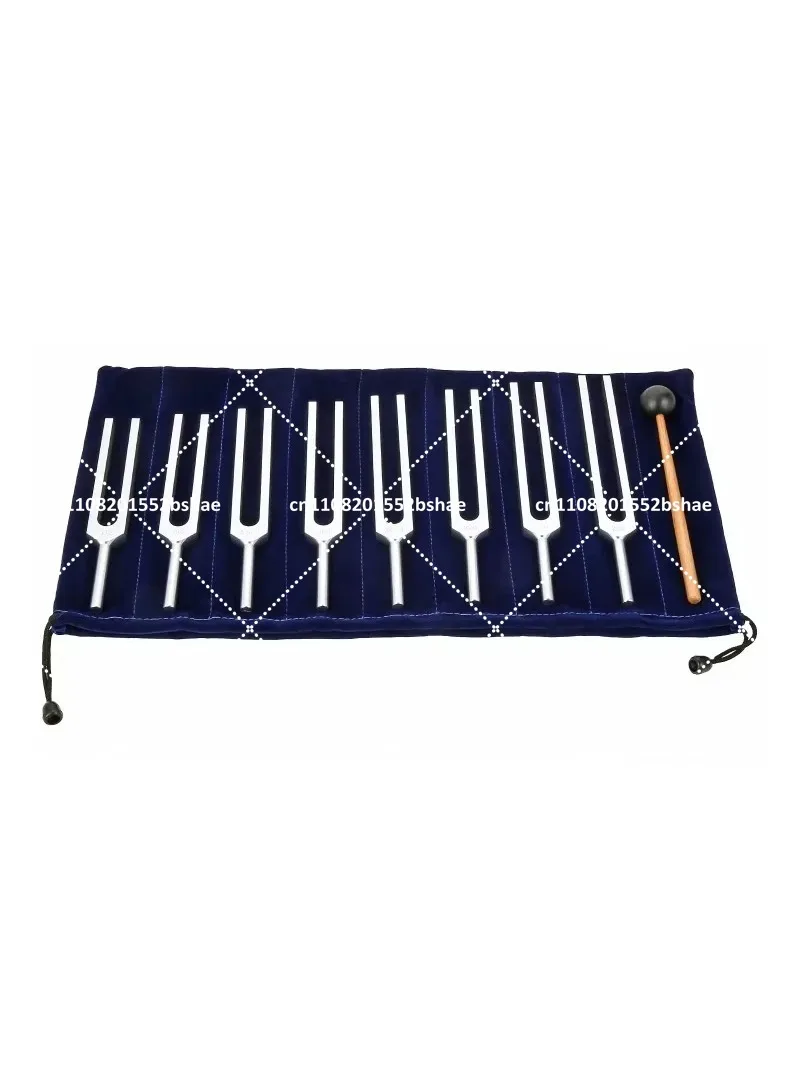 Tuning Fork Set, 7 Chakra Weighted Aluminum Alloy Instruments 126.22-141.27 Hz for Sound Healing Meditation