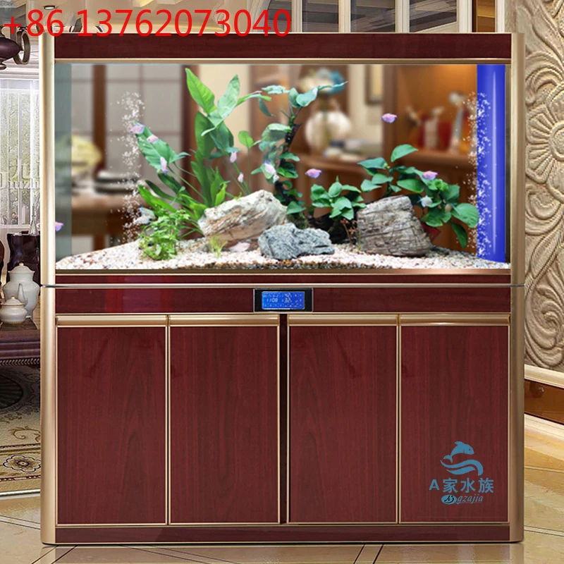 

New medium and large bottom filter glass arowana tank luxury ecological aquarium