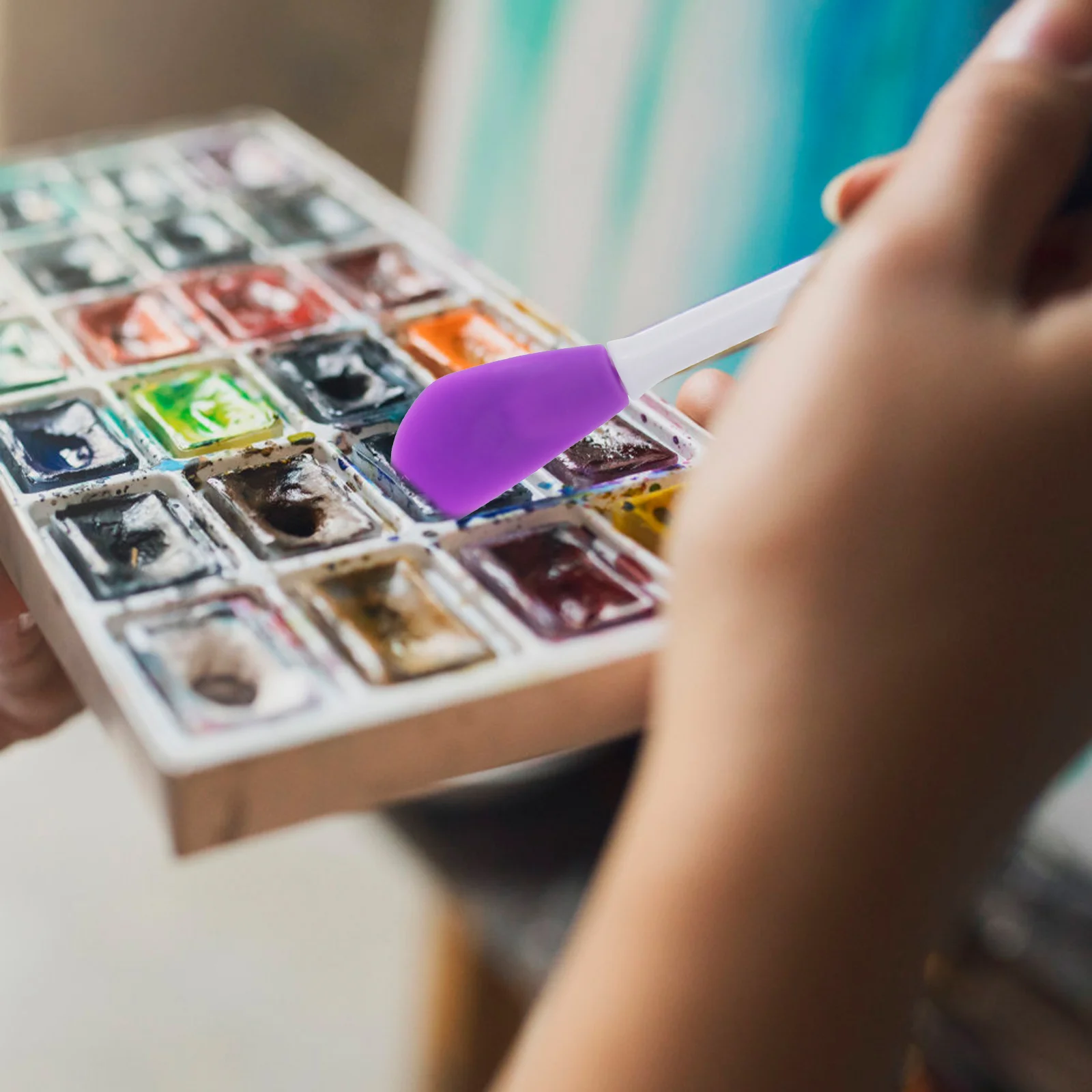 

8 Pcs Printing Scraper Stirring Rod Oil Painting Scraping Mixing Spatula Palette Knife Silicone Spatulas Art Silica Gel Student